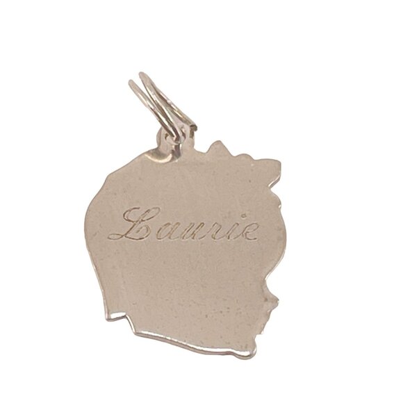 Vintage Dancraft Sterling Silver Custom Laurie 1969 Engraved Pendant - Picture 2 of 6